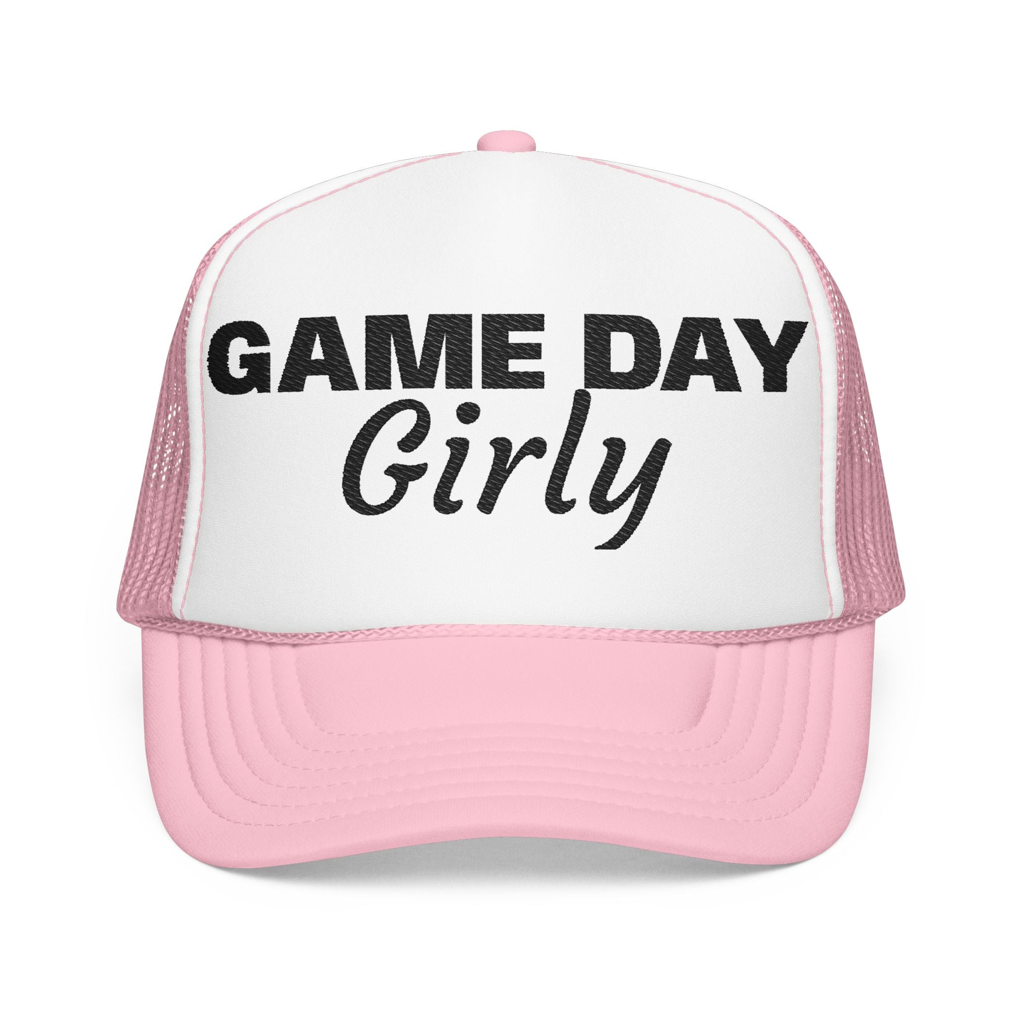 Game Day Girly Trucker Hat — Women's Foam Mesh Baseball Cap