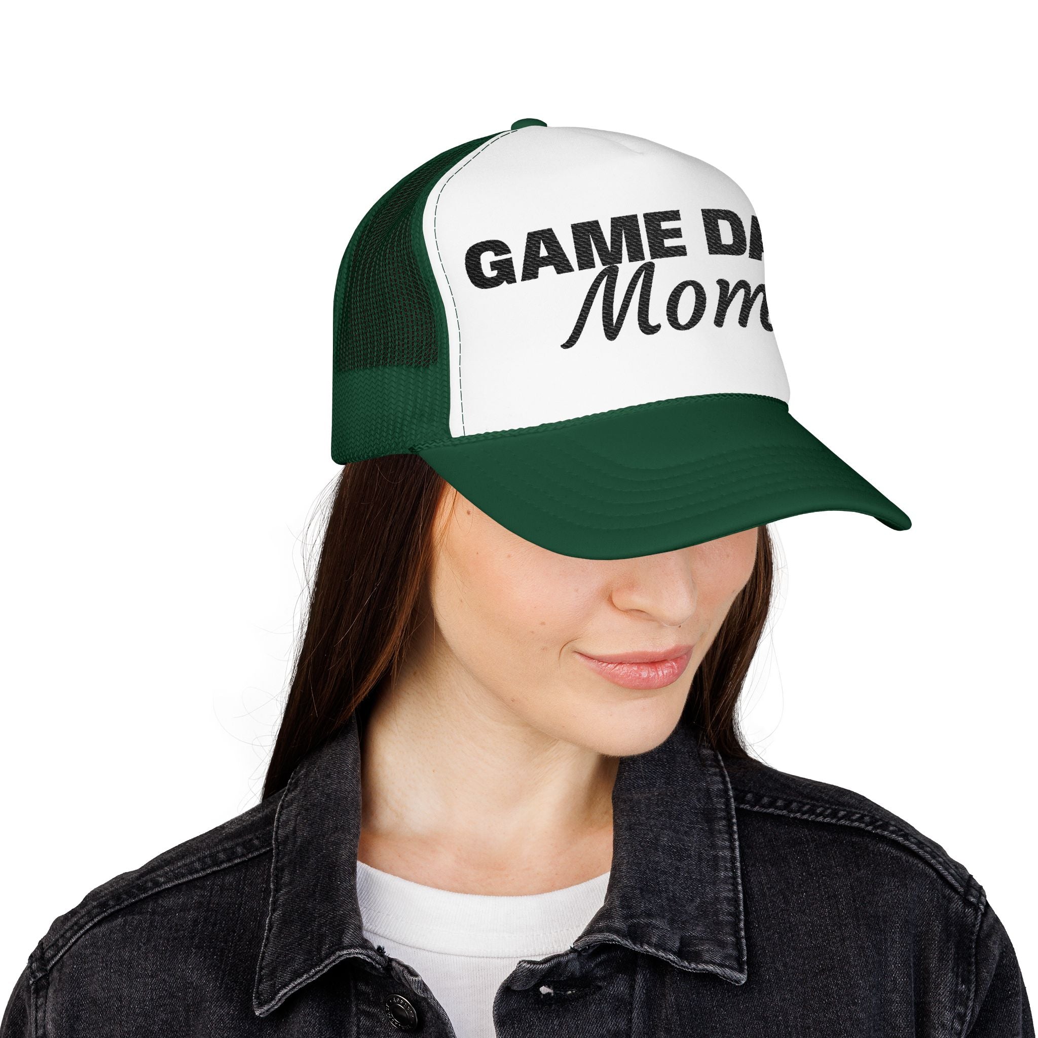 Game Day Mom Trucker Hat — Mesh Foam Baseball Cap for Sports Moms