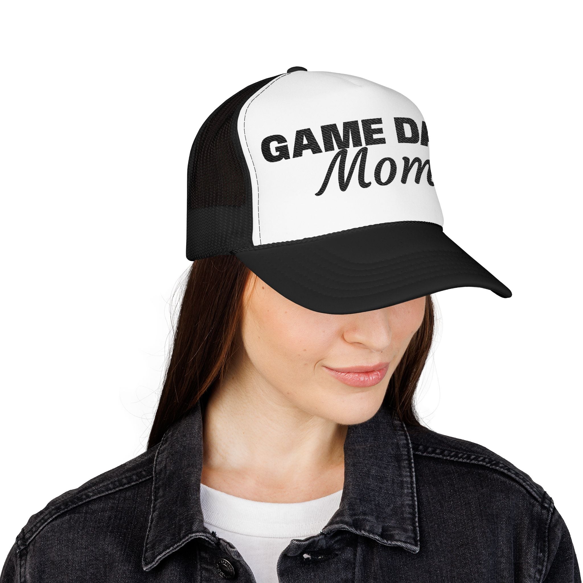 Game Day Mom Trucker Hat — Mesh Foam Baseball Cap for Sports Moms