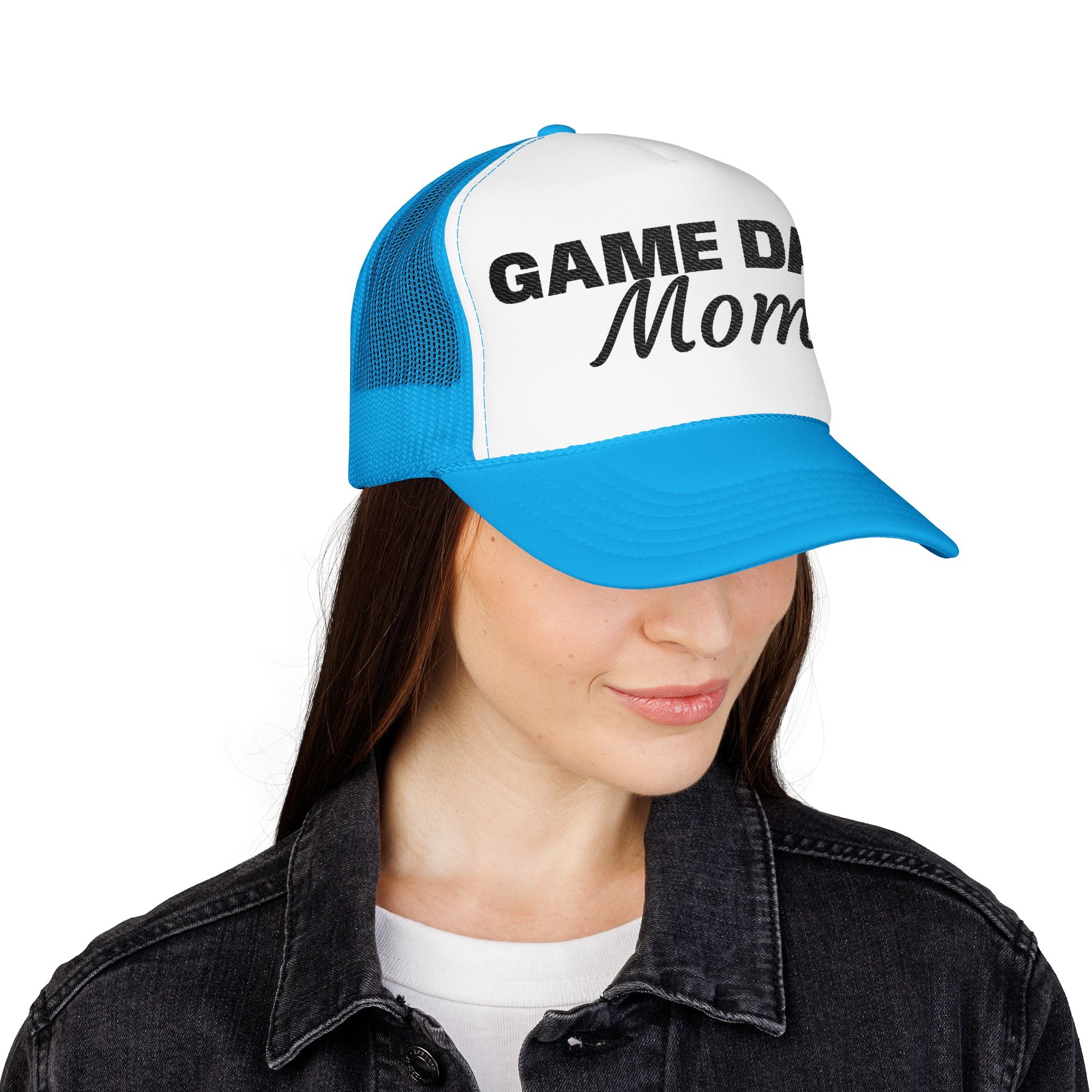 Game Day Mom Trucker Hat — Mesh Foam Baseball Cap for Sports Moms