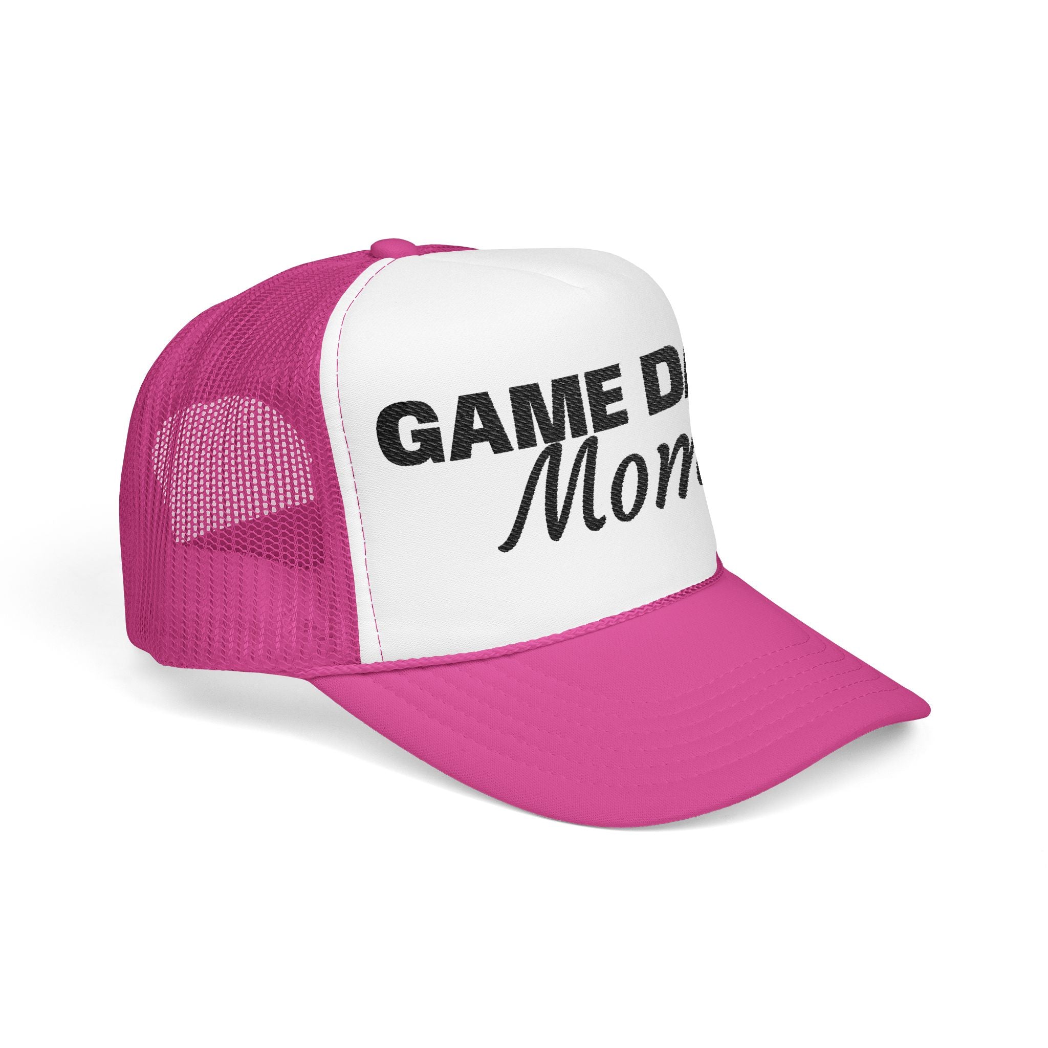 Game Day Mom Trucker Hat — Mesh Foam Baseball Cap for Sports Moms