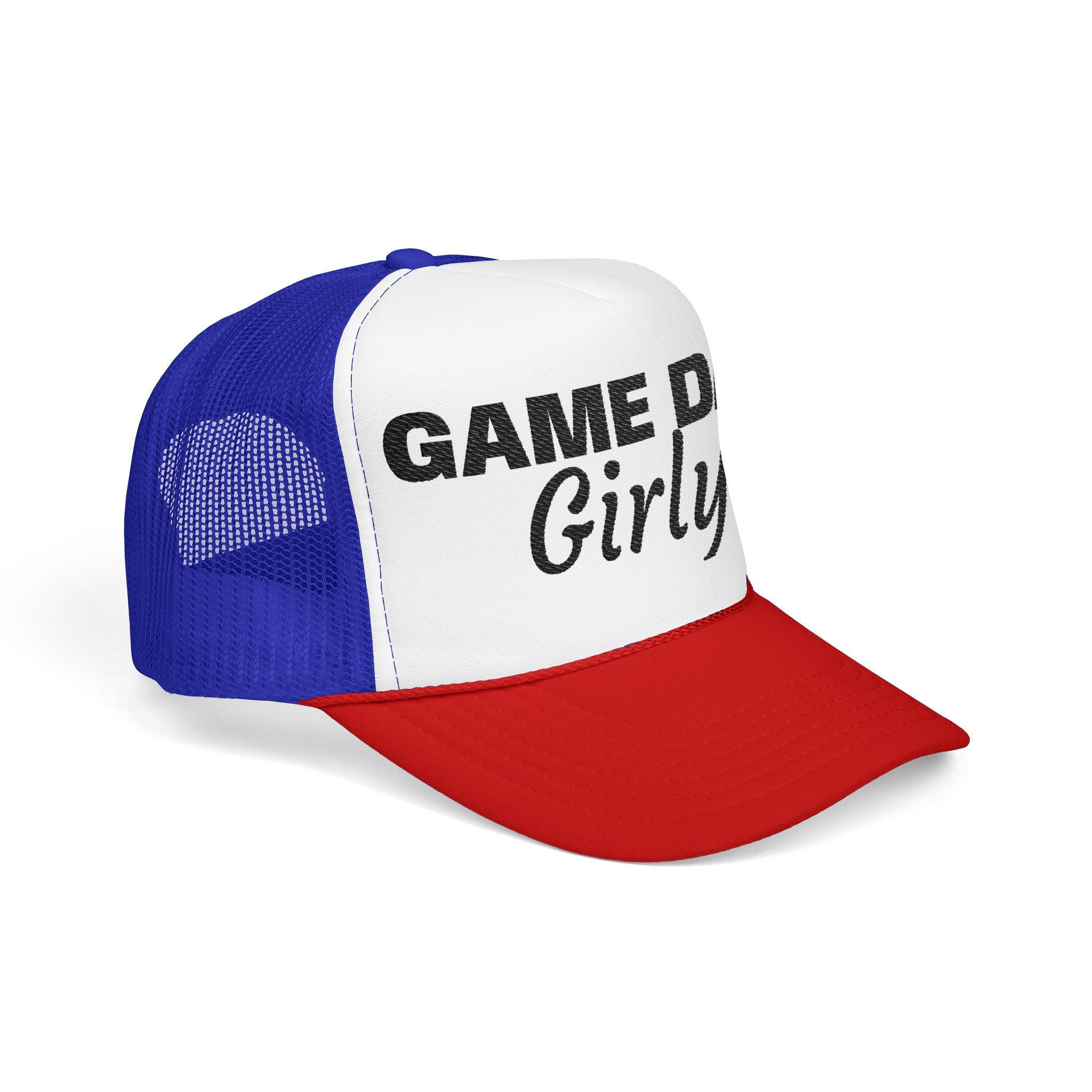 Game Day Girly Trucker Hat — Women's Foam Mesh Baseball Cap