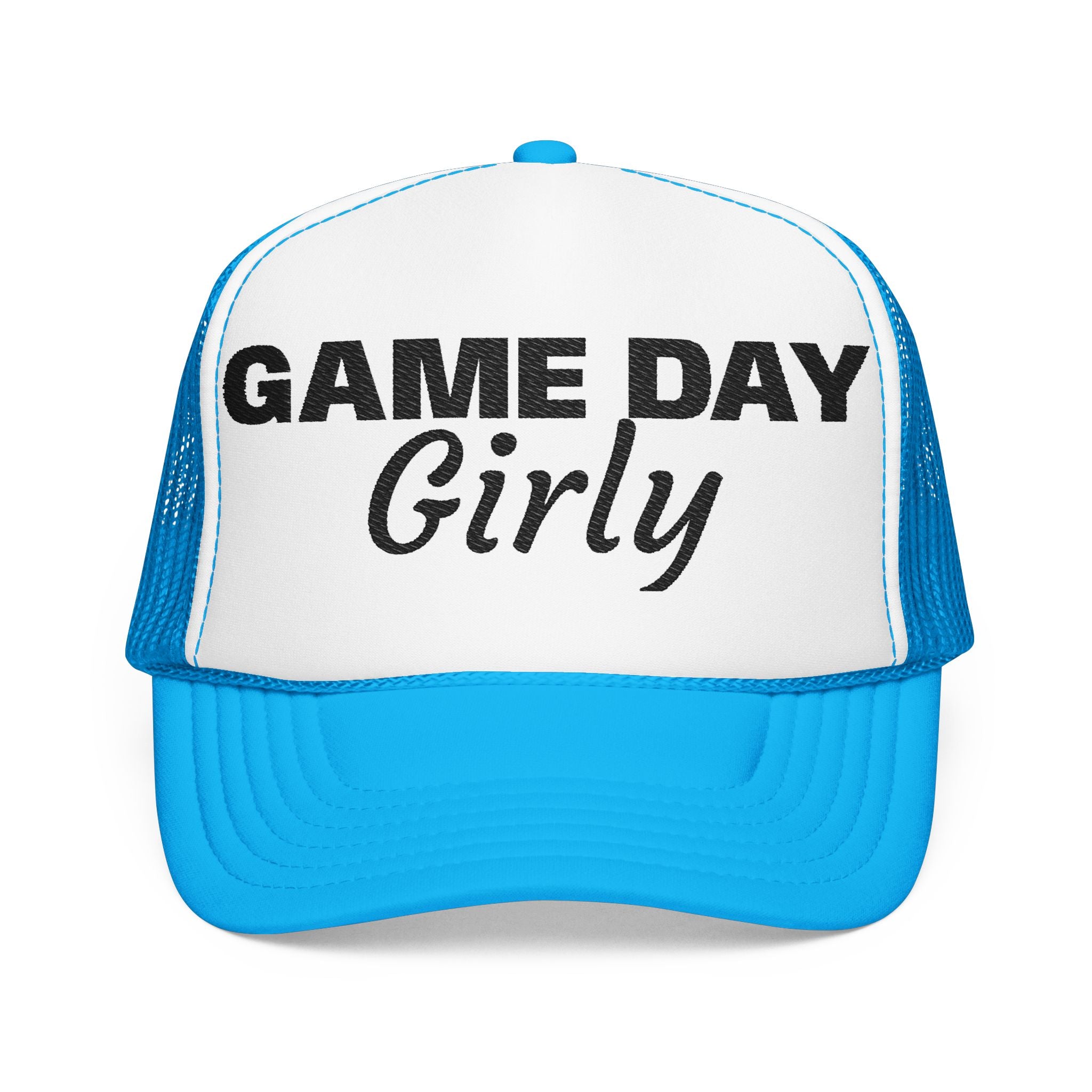 Game Day Girly Trucker Hat — Women's Foam Mesh Baseball Cap