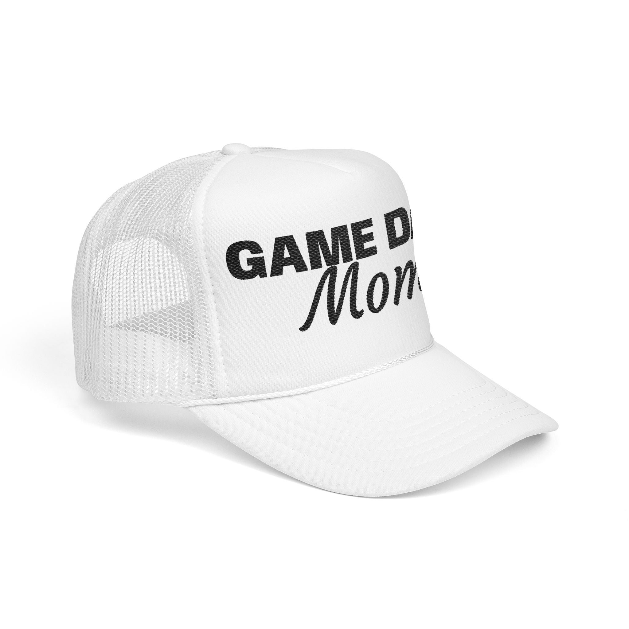 Game Day Mom Trucker Hat — Mesh Foam Baseball Cap for Sports Moms