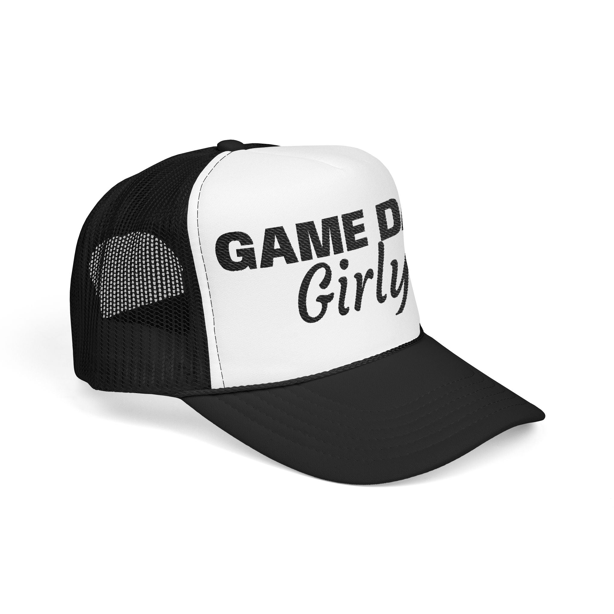 Game Day Girly Trucker Hat — Women's Foam Mesh Baseball Cap