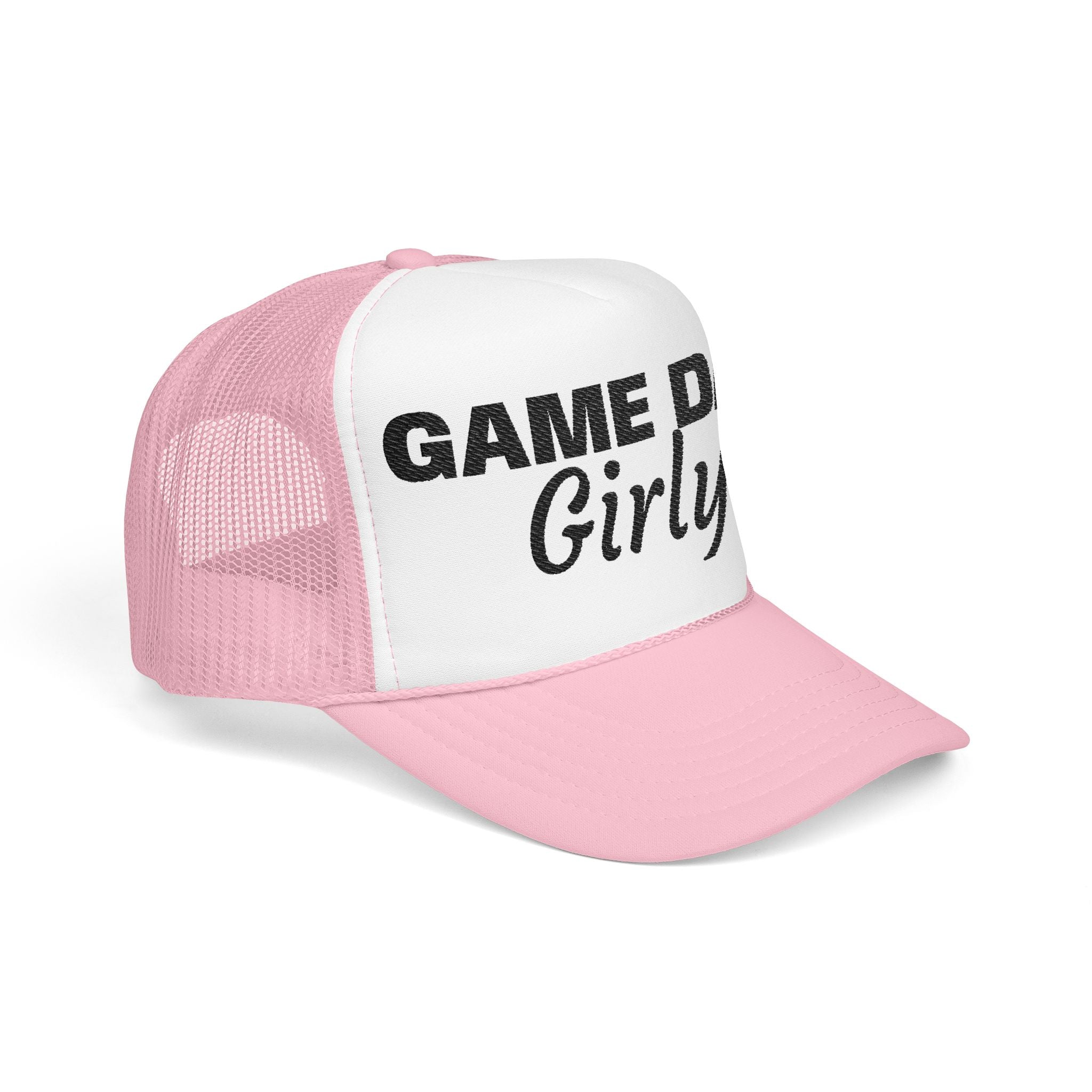 Game Day Girly Trucker Hat — Women's Foam Mesh Baseball Cap