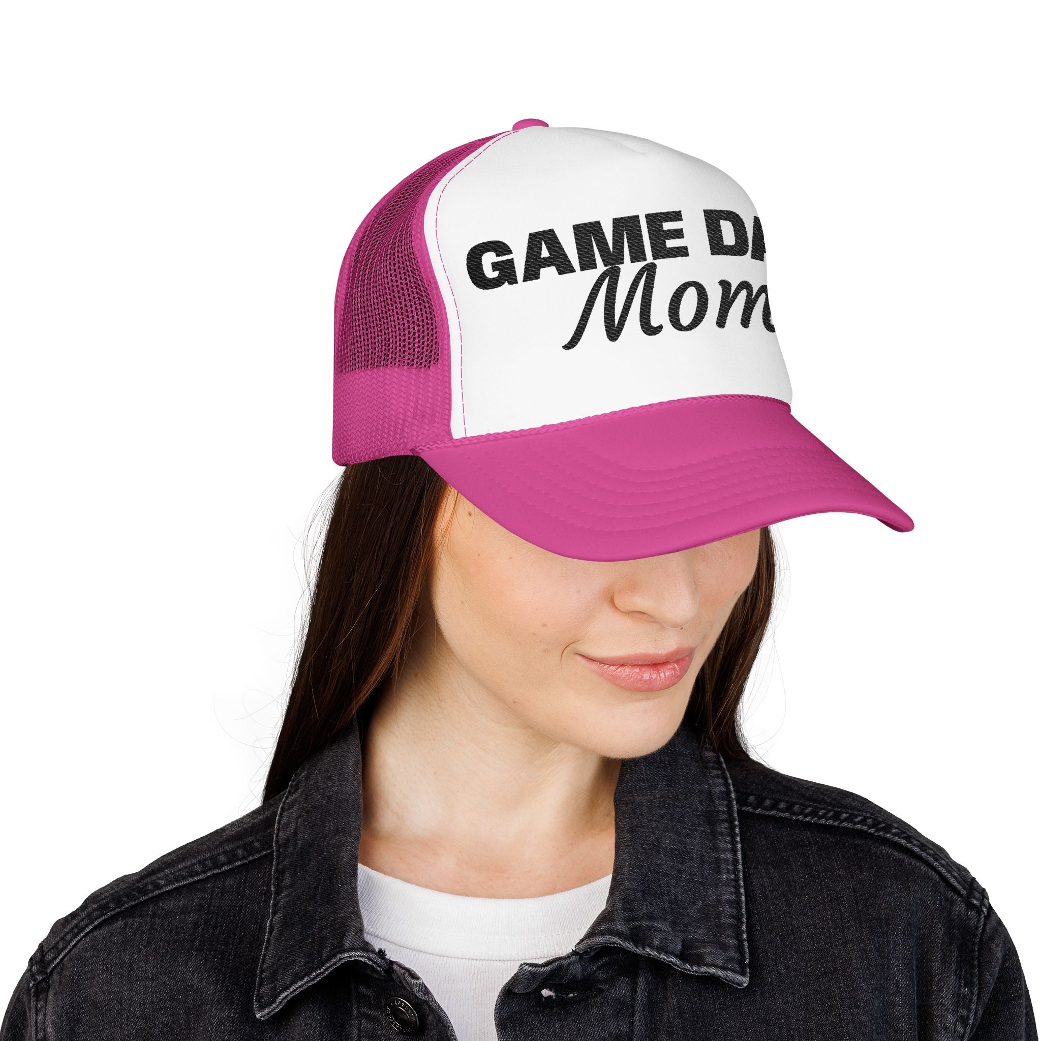 Game Day Mom Trucker Hat — Mesh Foam Baseball Cap for Sports Moms