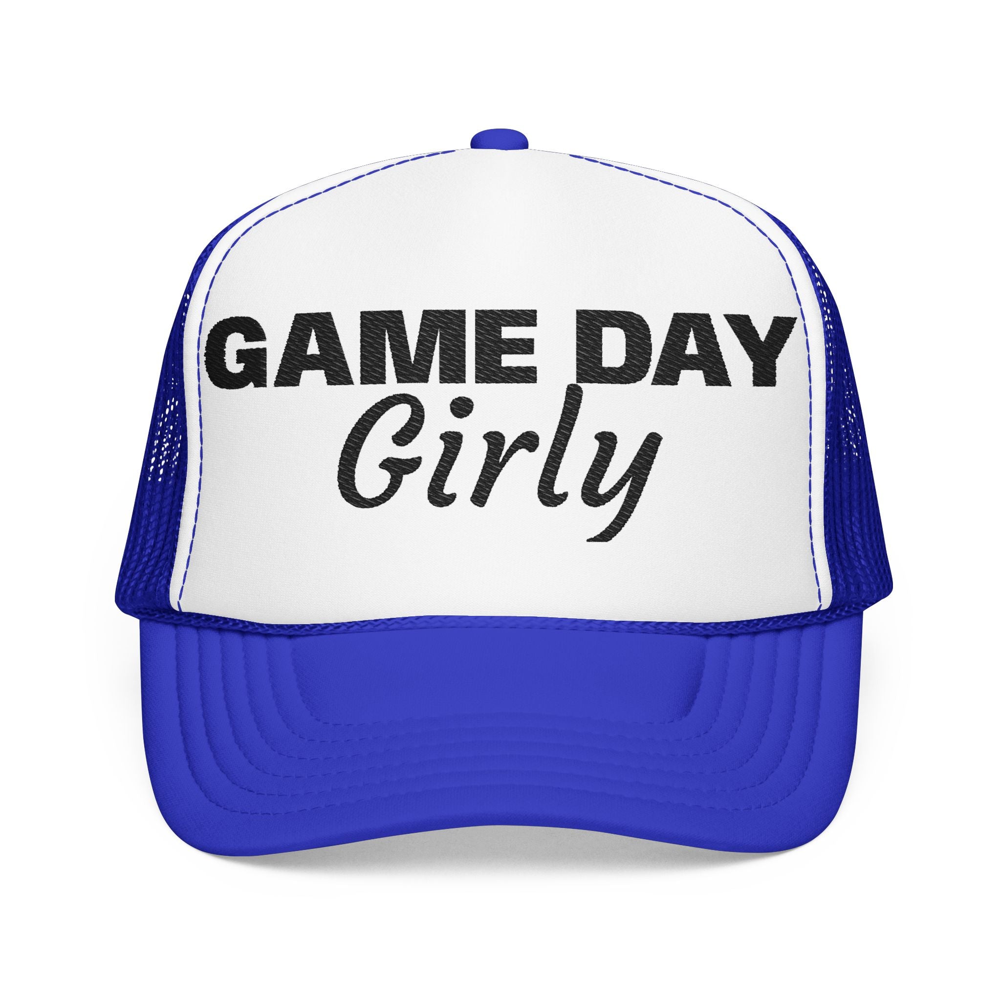 Game Day Girly Trucker Hat — Women's Foam Mesh Baseball Cap