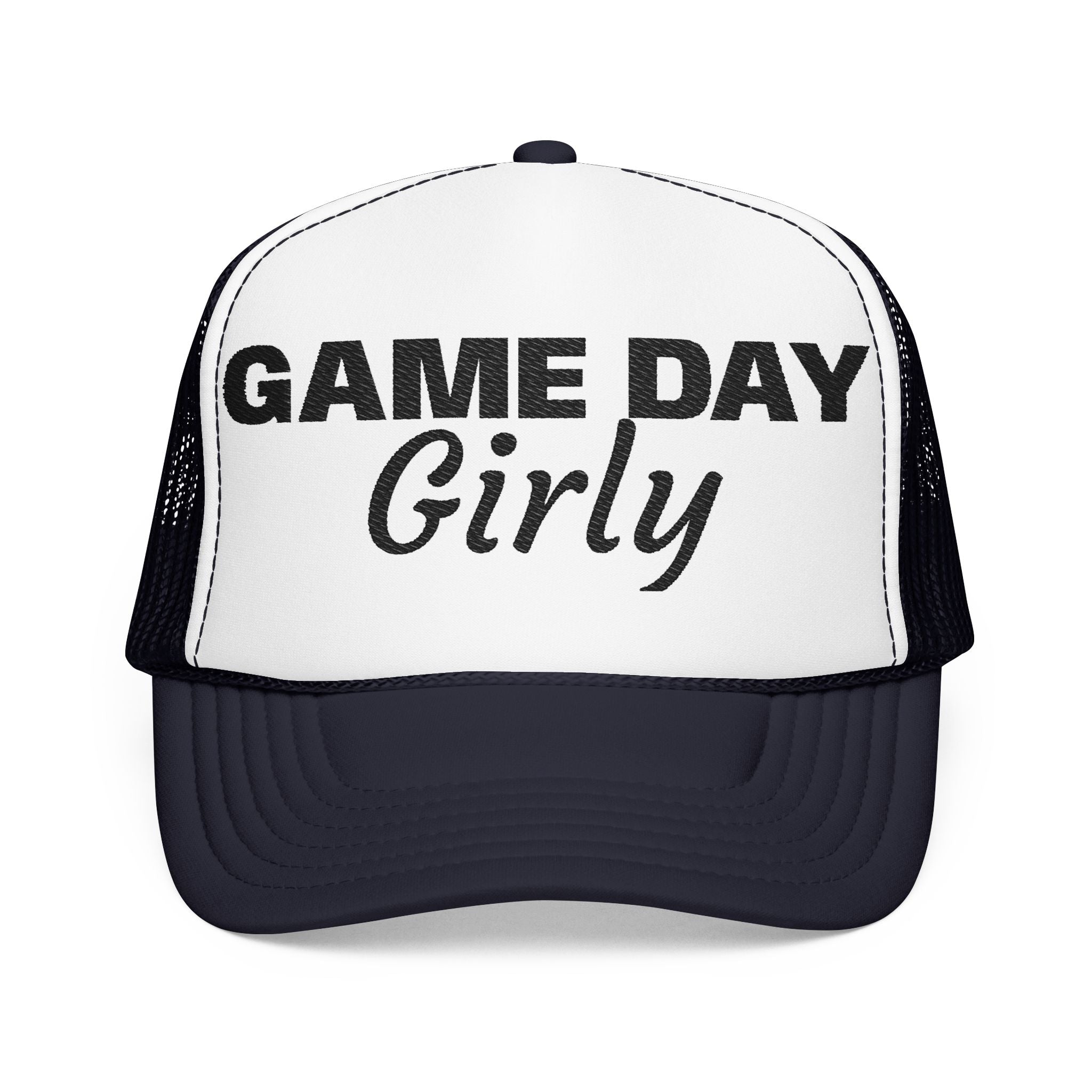 Game Day Girly Trucker Hat — Women's Foam Mesh Baseball Cap