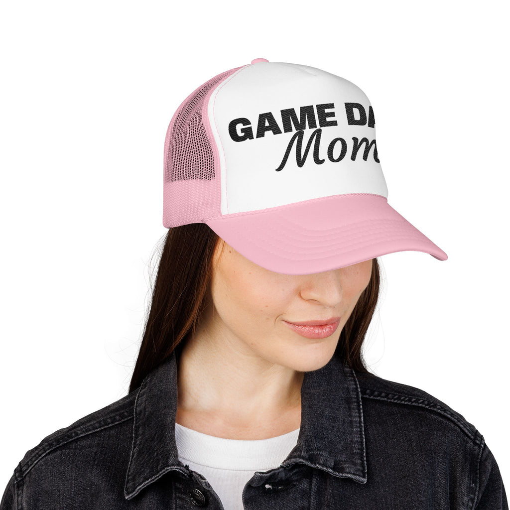Game Day Mom Trucker Hat — Mesh Foam Baseball Cap for Sports Moms