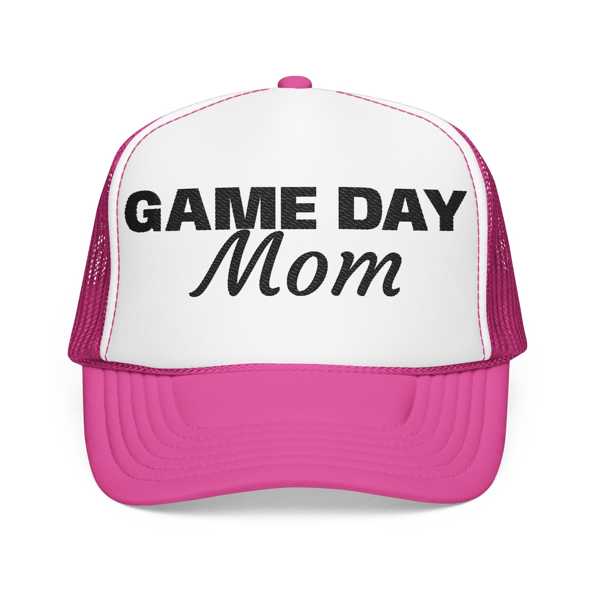 Game Day Mom Trucker Hat — Mesh Foam Baseball Cap for Sports Moms