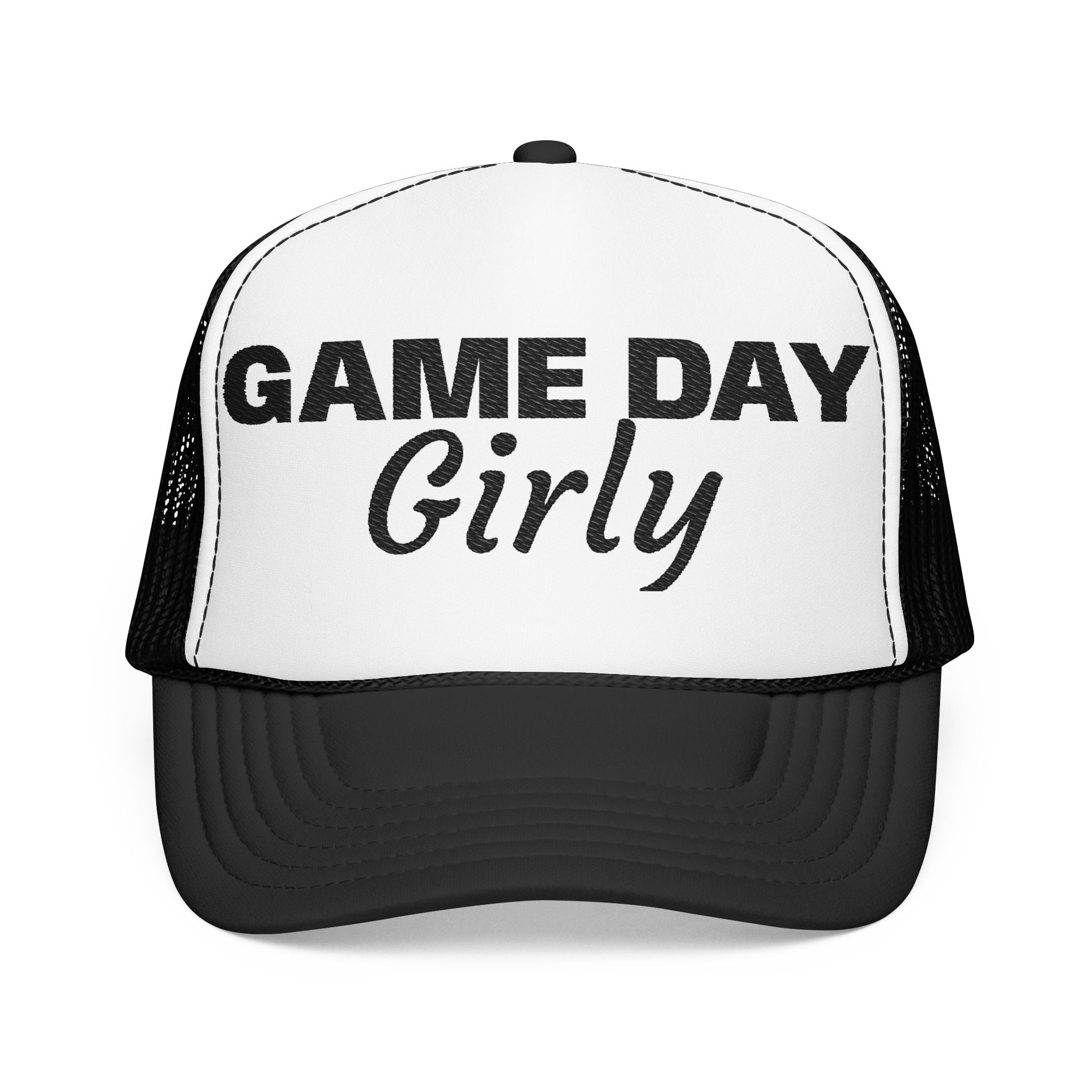 Game Day Girly Trucker Hat — Women's Foam Mesh Baseball Cap