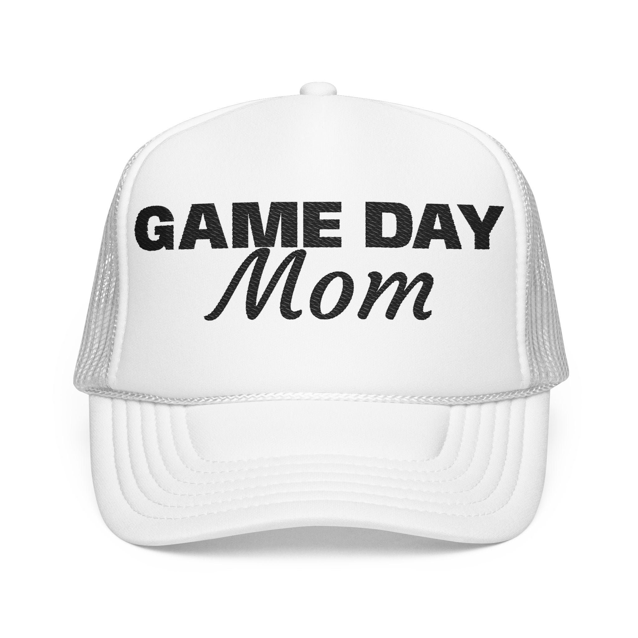 Game Day Mom Trucker Hat — Mesh Foam Baseball Cap for Sports Moms