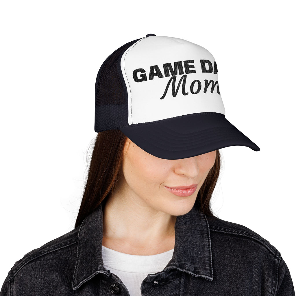 Game Day Mom Trucker Hat — Mesh Foam Baseball Cap for Sports Moms