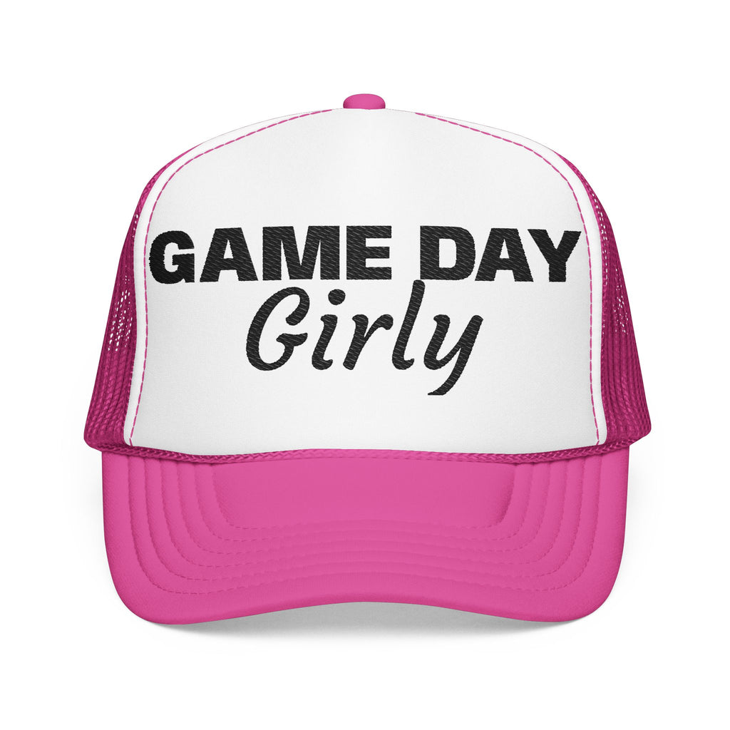 Game Day Girly Trucker Hat — Women's Foam Mesh Baseball Cap
