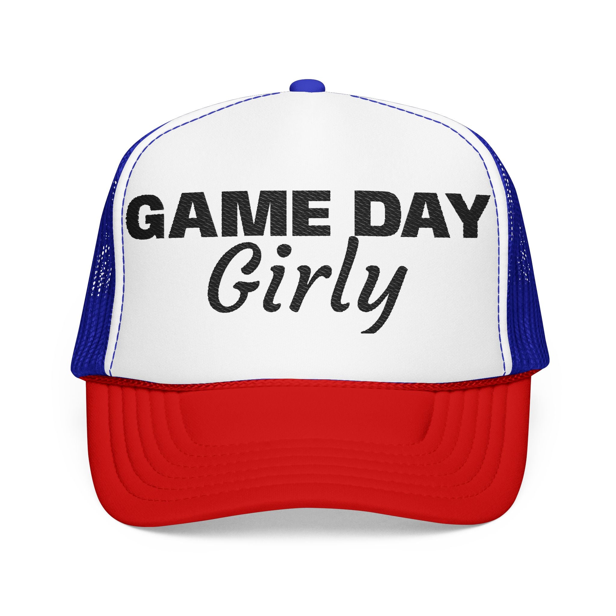 Game Day Girly Trucker Hat — Women's Foam Mesh Baseball Cap