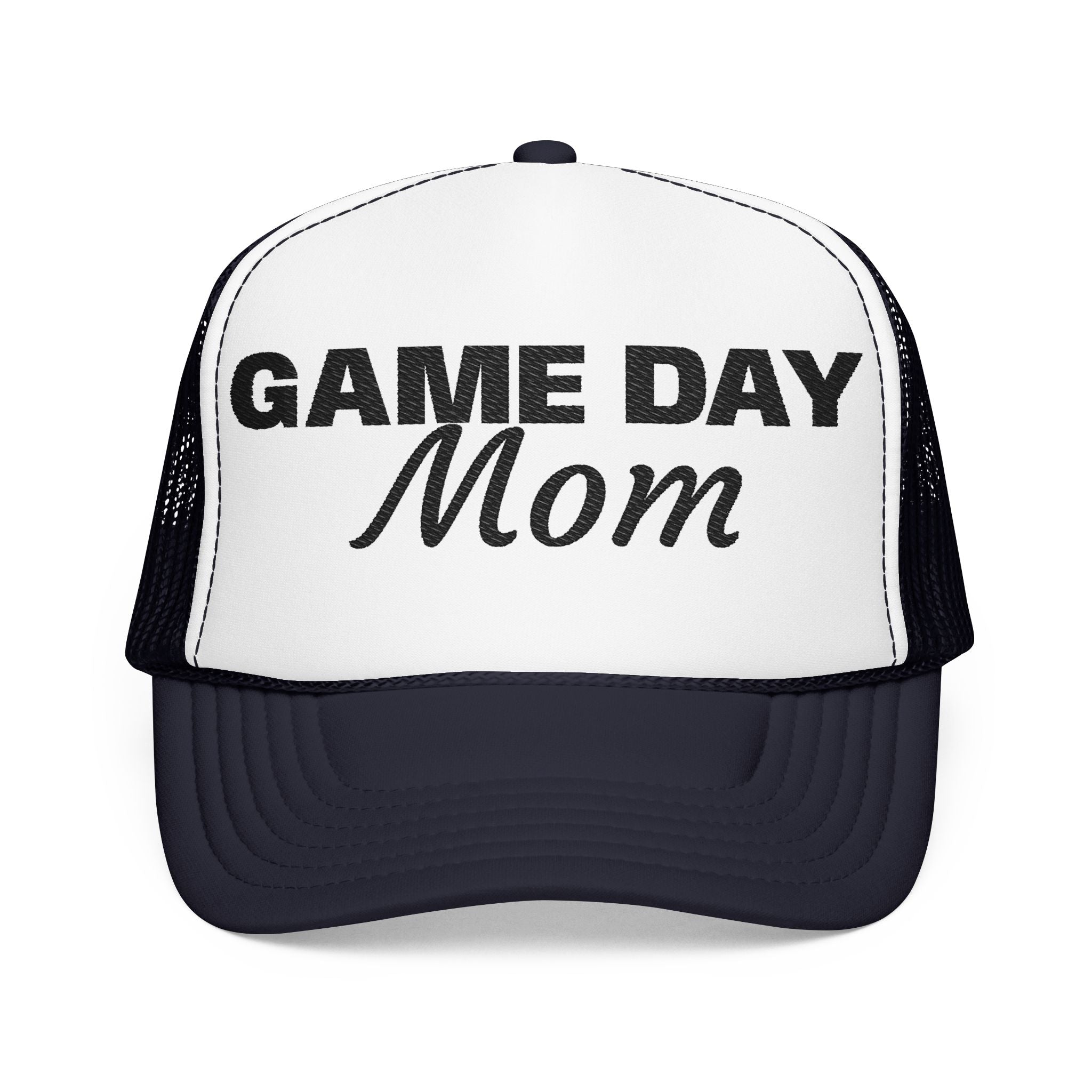 Game Day Mom Trucker Hat — Mesh Foam Baseball Cap for Sports Moms