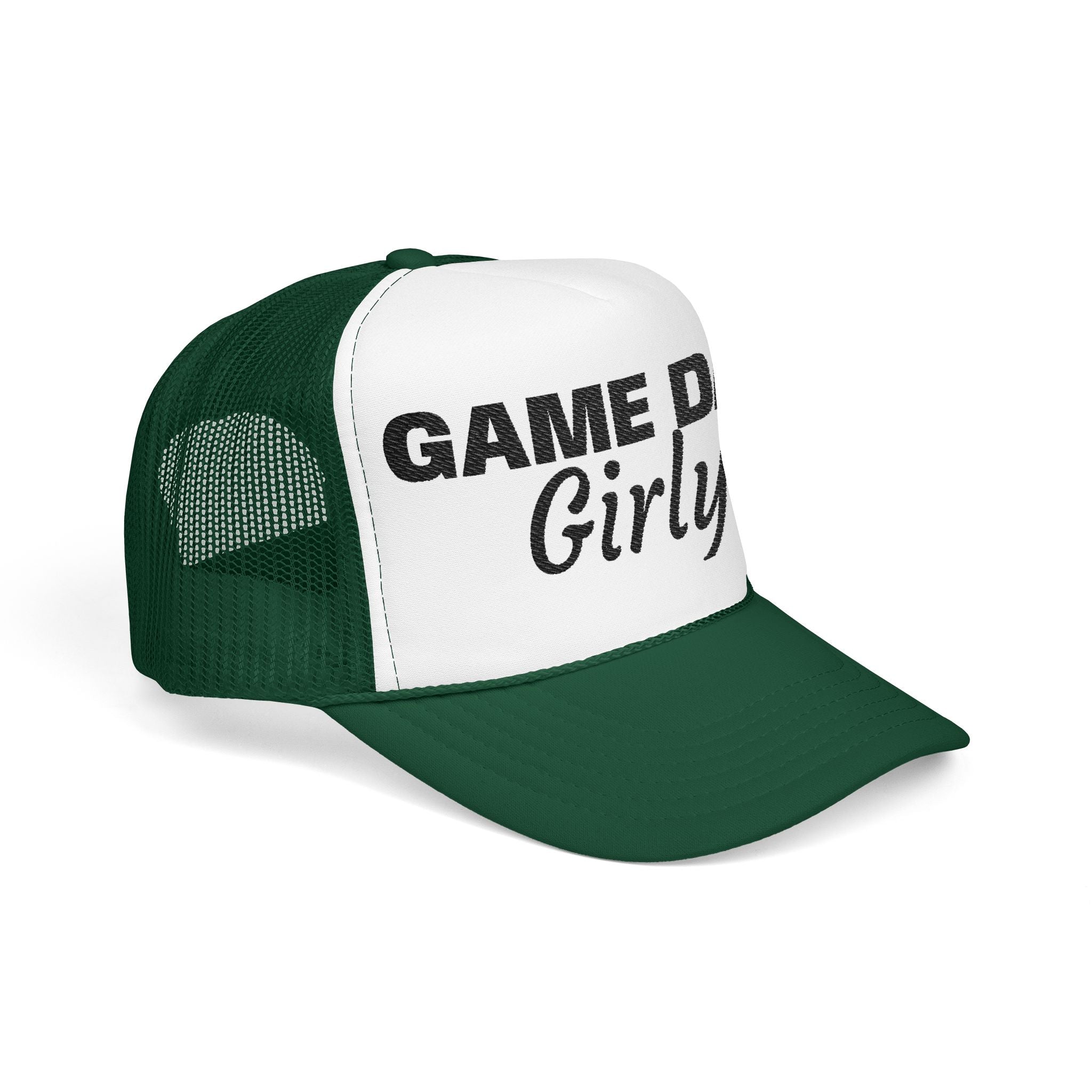 Game Day Girly Trucker Hat — Women's Foam Mesh Baseball Cap
