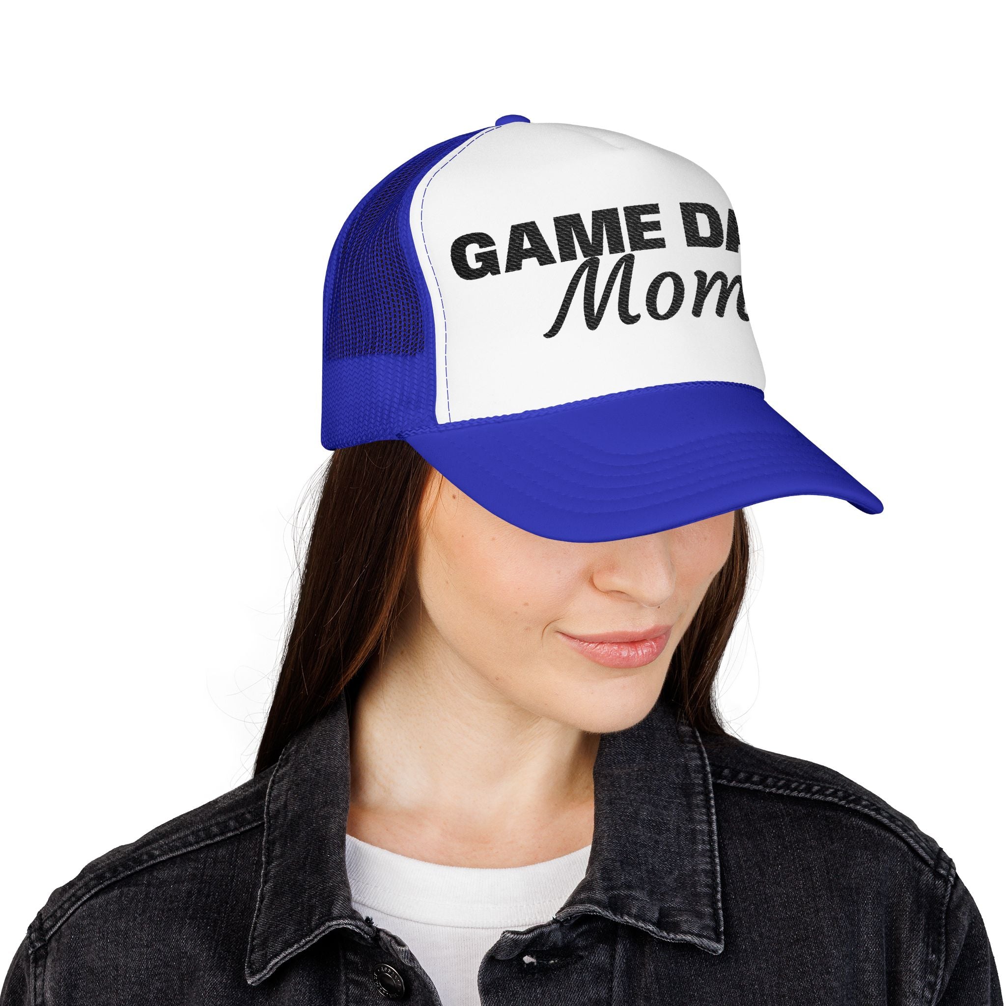Game Day Mom Trucker Hat — Mesh Foam Baseball Cap for Sports Moms