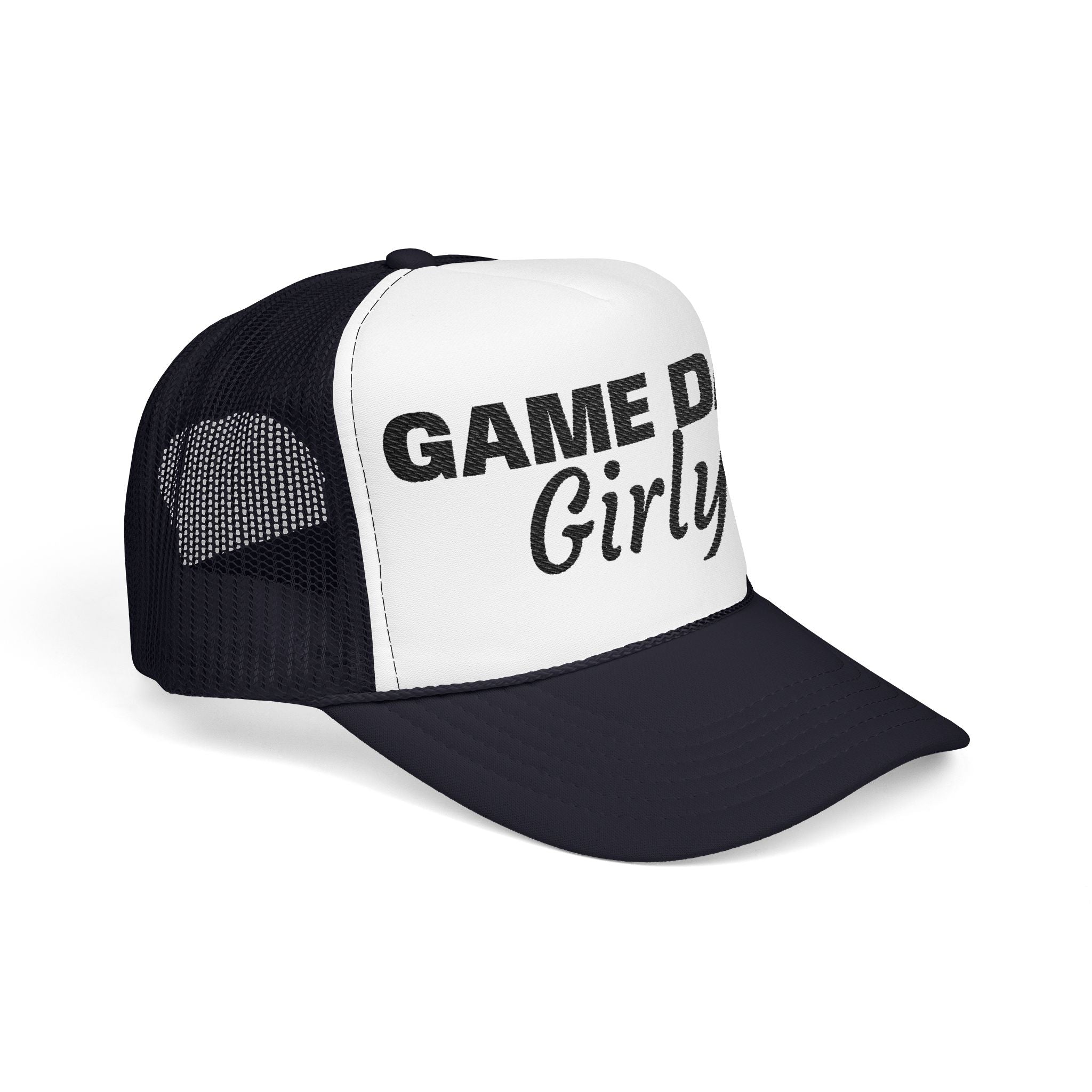 Game Day Girly Trucker Hat — Women's Foam Mesh Baseball Cap