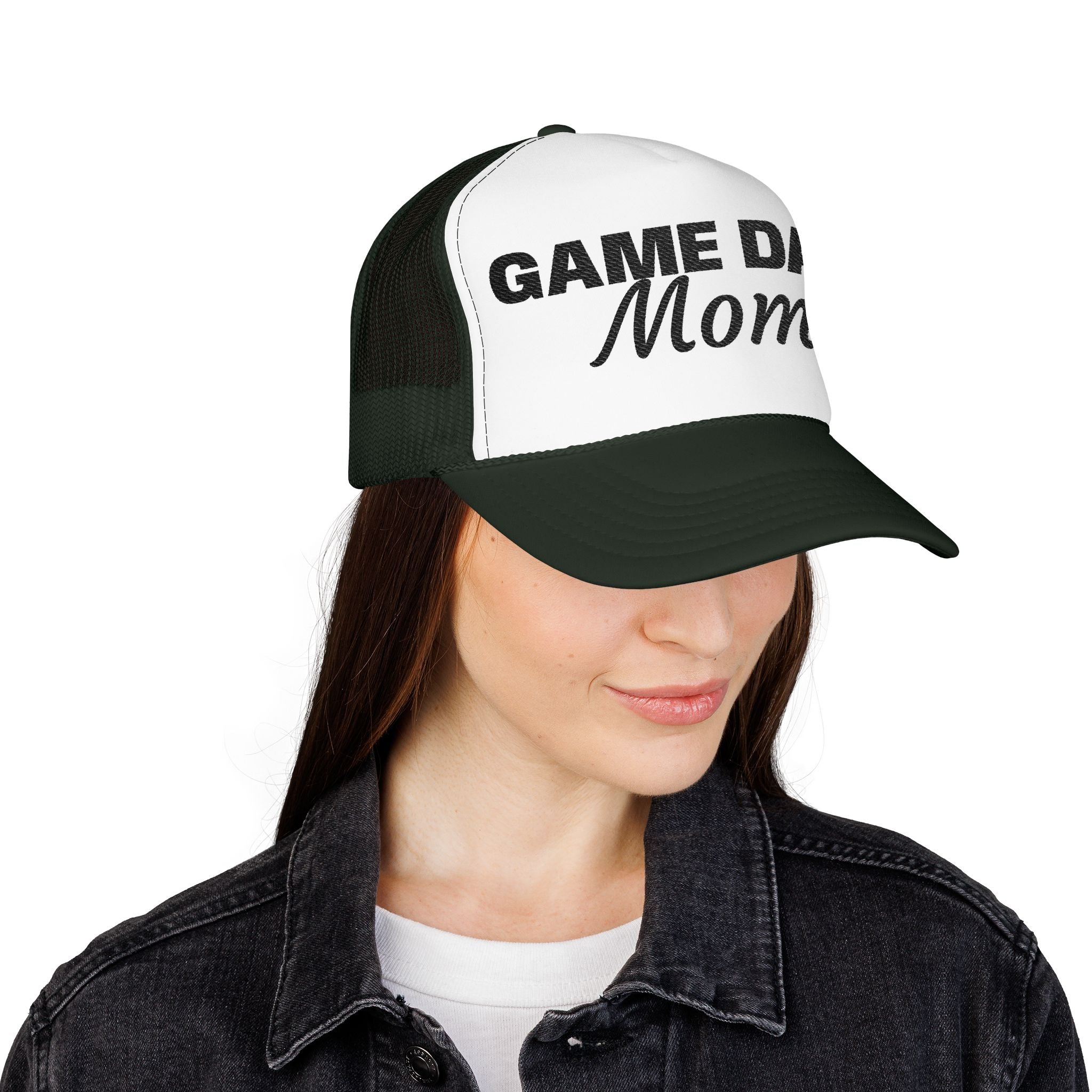 Game Day Mom Trucker Hat — Mesh Foam Baseball Cap for Sports Moms