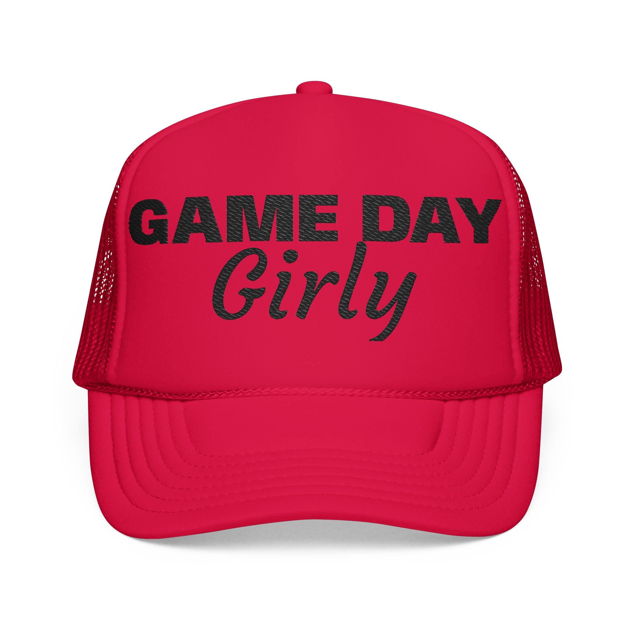 Game Day Girly Trucker Hat — Women's Foam Mesh Baseball Cap