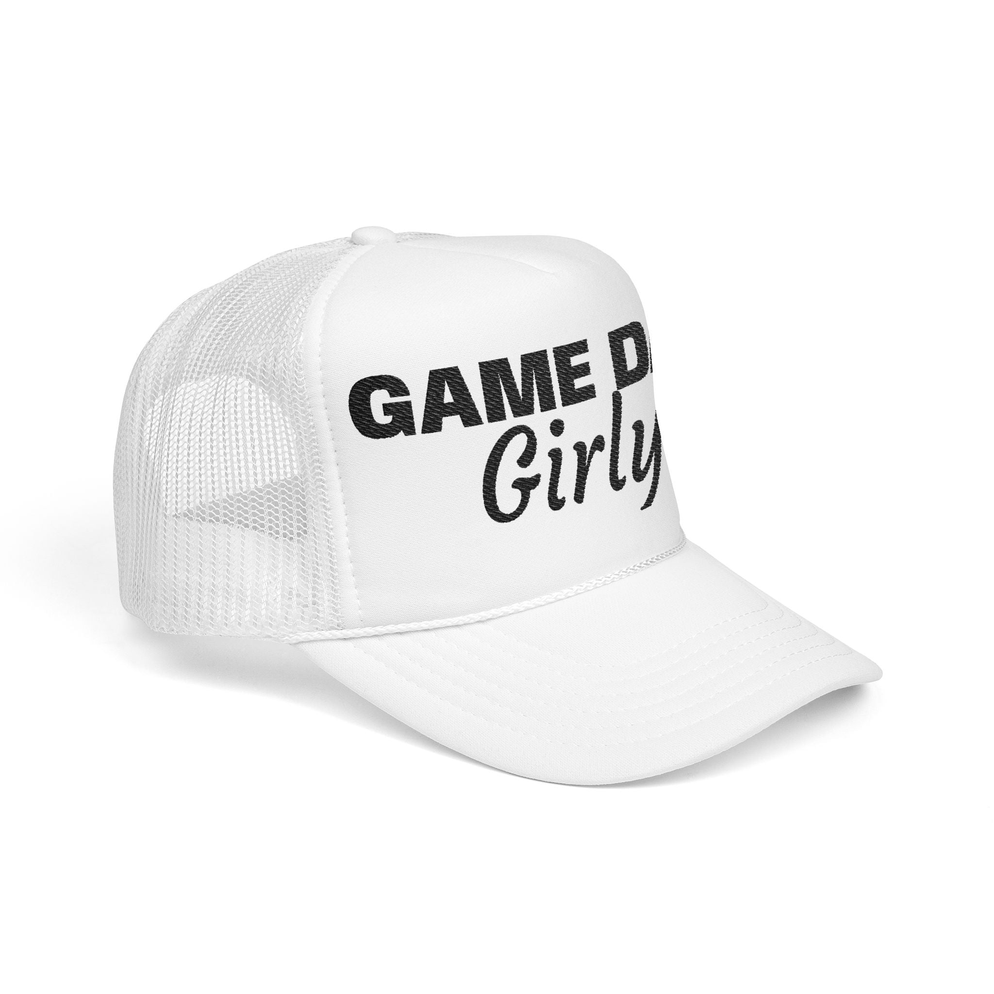 Game Day Girly Trucker Hat — Women's Foam Mesh Baseball Cap