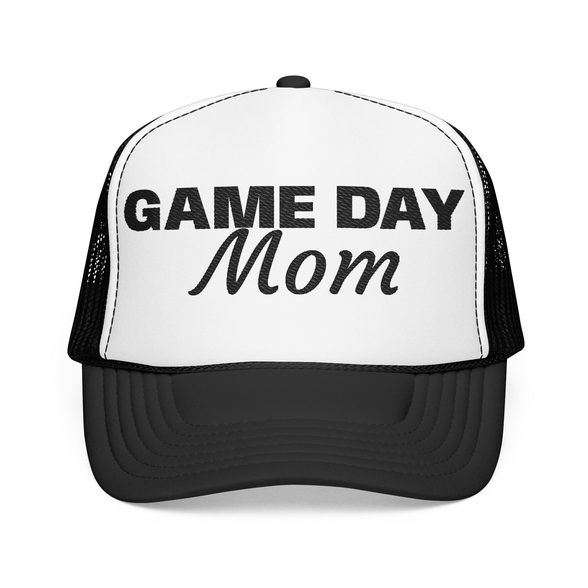 Game Day Mom Trucker Hat — Mesh Foam Baseball Cap for Sports Moms