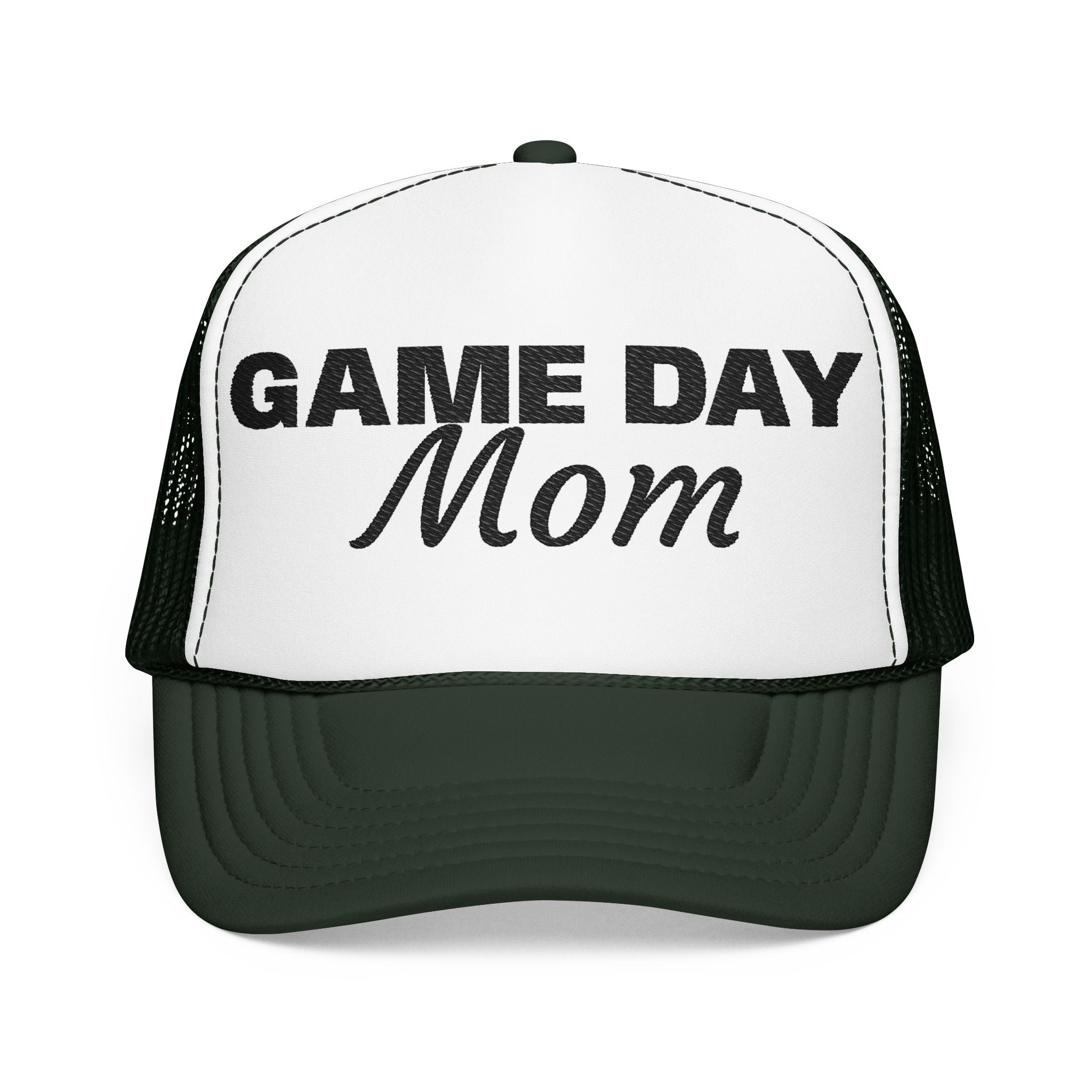 Game Day Mom Trucker Hat — Mesh Foam Baseball Cap for Sports Moms