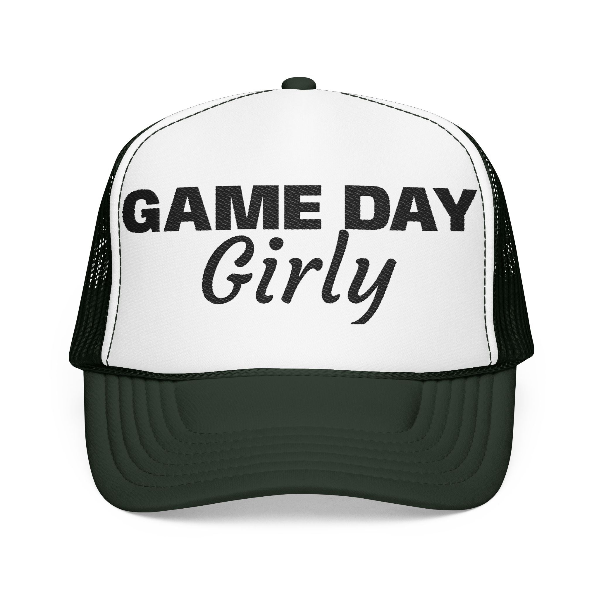 Game Day Girly Trucker Hat — Women's Foam Mesh Baseball Cap