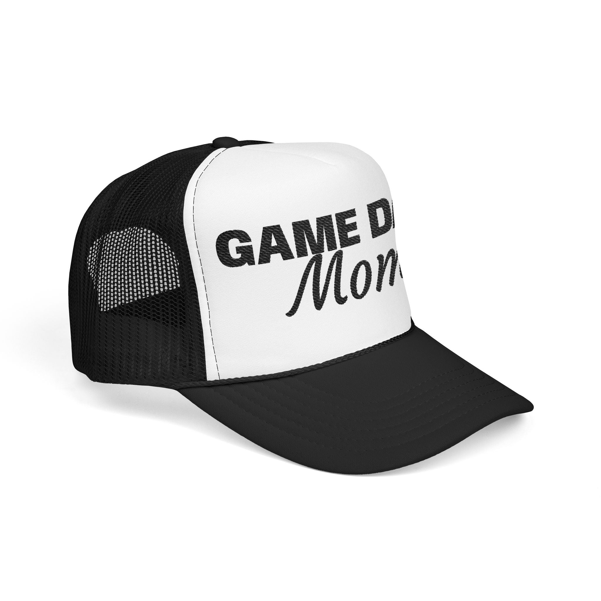 Game Day Mom Trucker Hat — Mesh Foam Baseball Cap for Sports Moms