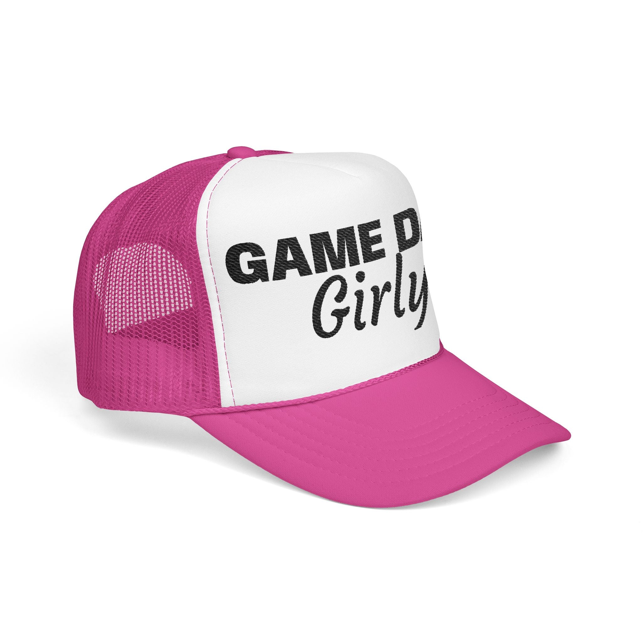 Game Day Girly Trucker Hat — Women's Foam Mesh Baseball Cap