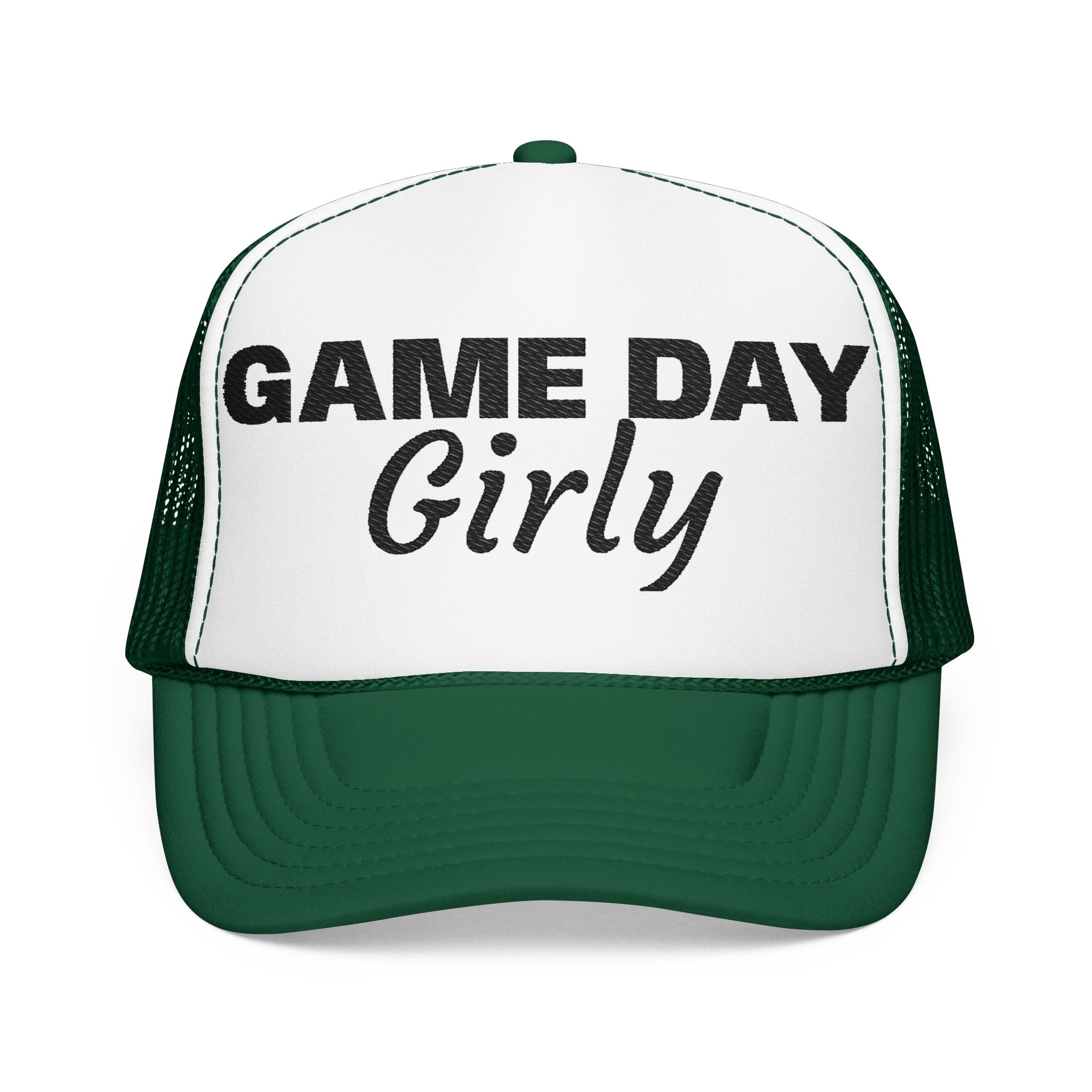 Game Day Girly Trucker Hat — Women's Foam Mesh Baseball Cap