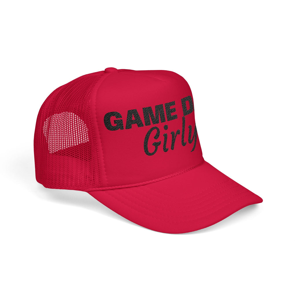 Game Day Girly Trucker Hat — Women's Foam Mesh Baseball Cap